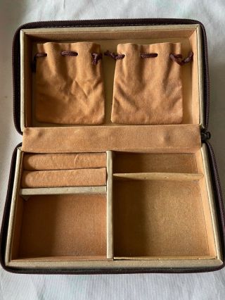 Vintage Leather Jewellery Case