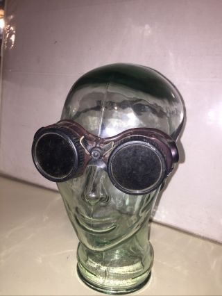 Vintage Org.  Wilson Welding Goggles Glasses Steampunk Cosplay Costume Comicon