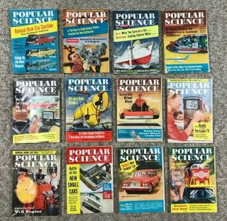 1959 Vintage Popular Science Magazines Complete Set Of 12