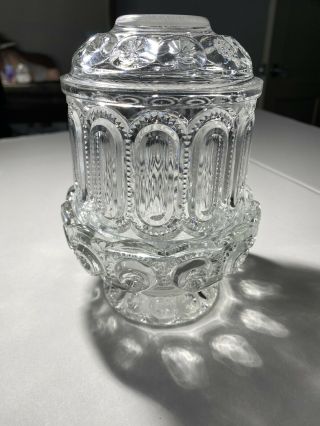 Vintage Le Smith Clear Moon & Stars Fairy Lamp/light Candle Lamp