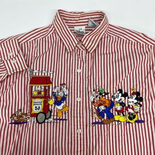 Vintage Disney Mickey & Friends Button Up Shirt Men 