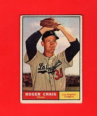 1961 Topps Roger Craig - L.  A.  Dodgers Vintage Single Card - High 543