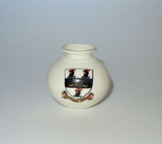 Wh Goss Crested Heraldic China Miniature Model Of Silchester Vase Malvern Priory