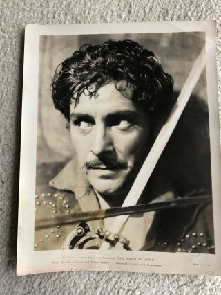 Actor Ronald Colman Vintage Photo 8x10 Movie The Night Of Love