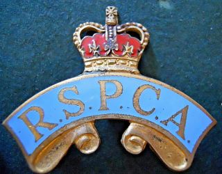 Vintage Enamel Badge R.  S.  P.  C.  A Inspector 