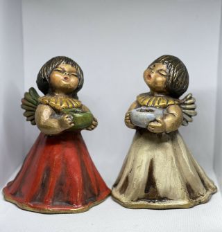 Vintage Bozner Engel Thun Italy Angel Set Of Two Figurines