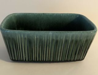Vintage Hull Usa Pottery F467 Planter - Dark Green Drip Glaze -