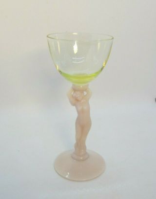 Art Deco Statuesque Cocktail 3011 Nude Stem Cambridge Glass Crown Tuscan