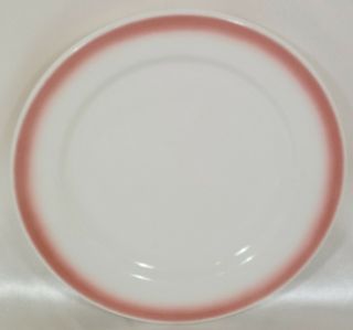 Homer Laughlin Dinner Plate Restaurant Ware Ub - 1 Dark Pink Rim Ivory