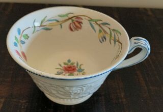 Wedgwood Patrician Argyle Pattern Flower Footed Tea Cup Only 2