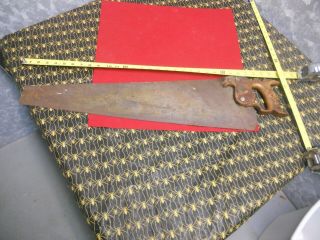 Vintage Disston & Sons Wood Handle Hand Saw 30 In