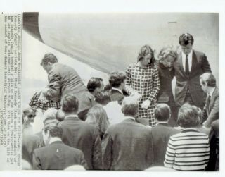 1968 Vintage Photo Ted Kennedy Loading Casket Of Dead Senator Robert F.  Kennedy