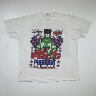 Vintage 90s Bad Frog Beer T - Shirt Xl White Single Stitch