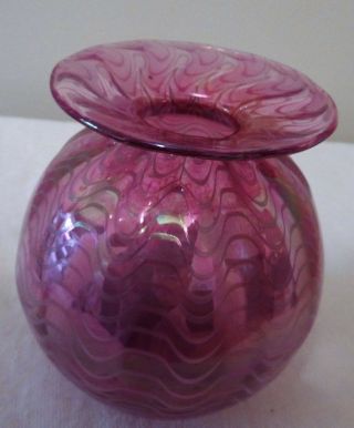 The Glass Eye Mt St Helens Ash Pink Vase