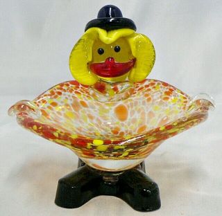 Murano Art Glass Clown Ash Tray