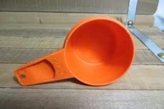 Vintage Tupperware Orange Single Plastic Measuring Cup,  1/2 Cup,  764 - 7