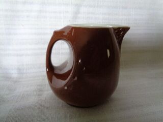 Vintage Brown Hall Pottery Restaurant Ware Single Serving Creamer/Syrup 2