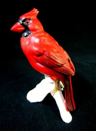 Goebel W.  Germany Red Cardinal Bird Porcelain Figurine 38 587 - 10