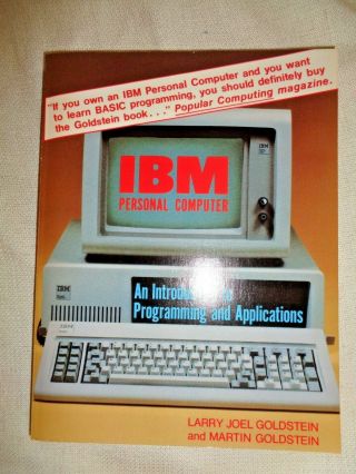Ibm Personal Computer Pc Intro To Programming Applications By Goldstein Vintage