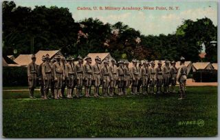 Vintage 1910s West Point York Postcard " Cadets U.  S.  Military Academy "