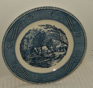 3 Royal China Currier And Ives 9 - 1/4 " Dinner Plate The Old Grist Mill