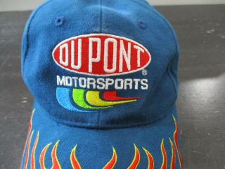 VINTAGE Nascar Hat Cap Snap Back Blue Red Jeff Gordon Racing Racer Mens 90s A8 2