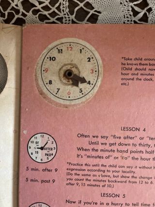 Vintage Bonnie Book IT’S TIME FOR TOMMY TO LEARN TO TELL TIME.  1953 3