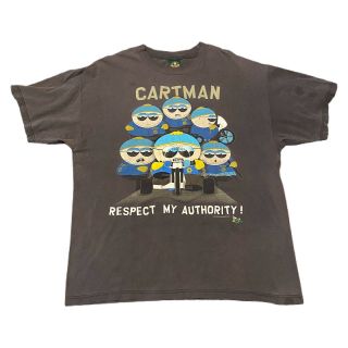 Vintage 90s South Park Cartman Respect Authority Tee Shirt 1998 Sz Xl