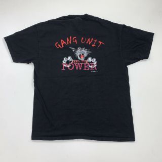 Vintage 90s Police Department Gang Unit T - Shirt Size Xl Black Lvmpd