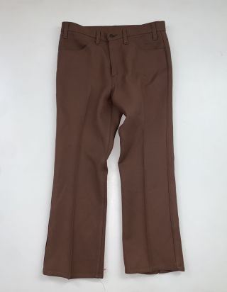 Vintage 90s Levi ' s Polyester Pants Size 32x28 Brown 2