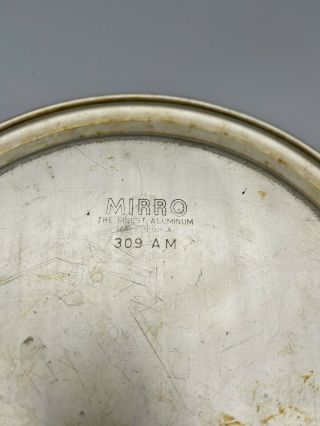 Vintage Mirro 9”x1.  5” No Drip Juice Catcher Pie Pan Dish 309 AM Aluminum USA 3
