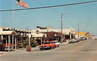 Fort Bragg California Post Office & Franklin St Street Scene Vintage Pc (z9402)