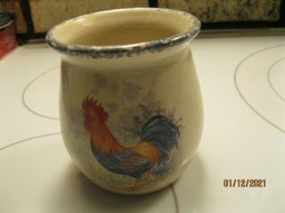 Home And Garden Party Rooster Pottery Small Spoon Holder