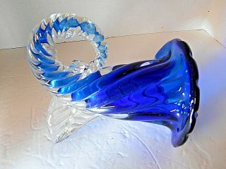Cornucopia Jack - In - The - Pulpit Vase - Vintage Italian Murano Art Glass