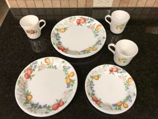 Corelle Chutney Set - 4 Dinner Plates,  3 Luncheon Plates,  4 Bread Plates,  3 Mugs