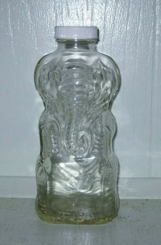 Vintage Grapette Elephant Glass Bottle/bank 7.  25 " Tall