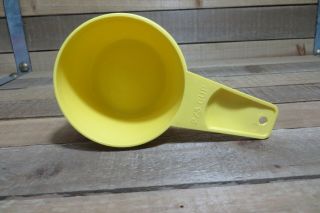 Vintage Tupperware Bright Yellow Single Plastic Measuring Cup,  2/3 Cup,  763 - 7