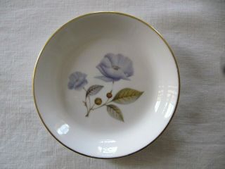 Vintage Royal Worcester Fine Bone China Coaster Trinket Dish " Blue Poppy "