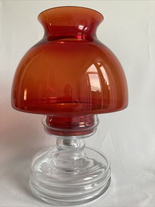 Nanny Still Riihimaki Glass " Apollo " Lamp Candleholder - Finland - 26 Cms High
