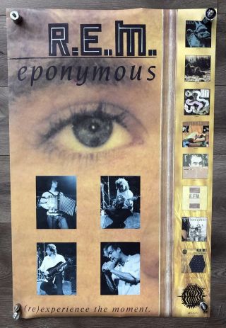 1988 R.  E.  M.  Eponymous Promo I.  R.  S.  Poster Rem Michael Stipe Vintage