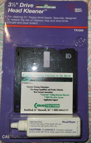 Read Right 3 1/2 3.  5 " Floppy Disc Head Cleaning Kit Vintage