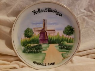 Vintage Holland Michigan Windmill Park Souvenir Plate