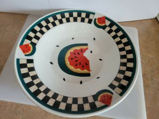 B & D Tabletops Unlimited “ Fresh Watermelon” Dinner Plate
