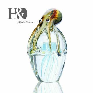 Glass Jellyfish&Octopus Animal Wedding Art Glass Blown Crafts Home Figurine AA 2