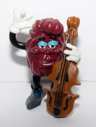 Vintage 1988 California Raisins Bass Player Figure By Calrab Applause