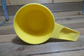 Vintage Tupperware Bright Yellow Single Plastic Measuring Cup,  1 Cup