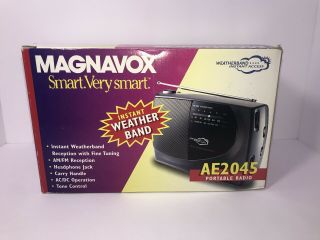 Cib - Vintage Magnavox Ae 2045 Portable Am/fm Weather Band Radio