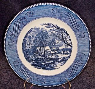 Currier Ives Royal China Old Grist Mill Dinner Plate 10 "