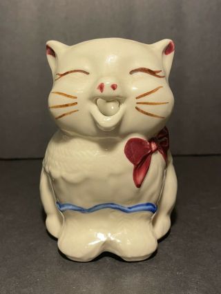 Vintage Collectible Shawnee Pottery Cat Kitten Puss In Boots Creamer