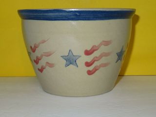 Beaumont Brothers Pottery BBP Stoneware Crock Stars & Stripes Lrg Americana Bowl 3